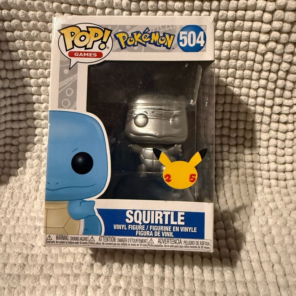 Funko Pop! Metallic Silver Squirtle Figure 504